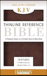 KJV Thinline Reference Bible, Flexisoft (Red Letter, Imitation Leather, Chestnut Brown)