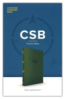 CSB Thinline Bible--LeatherTouch, olive