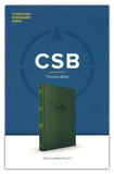 CSB Thinline Bible--LeatherTouch, olive