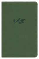 CSB Thinline Bible--LeatherTouch, olive
