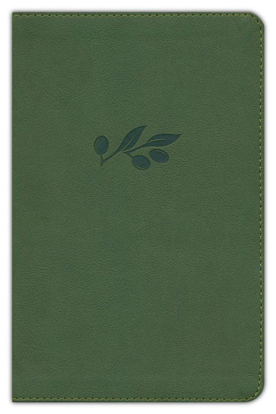 CSB Thinline Bible--LeatherTouch, olive