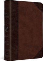 ESV Large Print Compact Bible: TruTone, Brown/Walnut