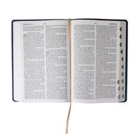 Legacy Standard Bible, 2 Column Verse-by-Verse (Navy Faux Leather, Indexed)