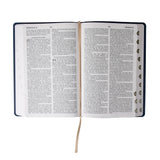 Legacy Standard Bible, 2 Column Verse-by-Verse (Navy Faux Leather, Indexed)