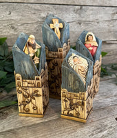 "I Believe That Christmas" 4 Piece Resin Nesting Nativity Set by Dicksons