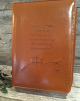 Bible Cover: Large Brown LuxLeather (John 3:16)