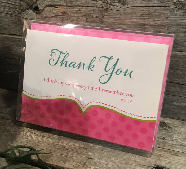 Thank You Cards: Baby Pink