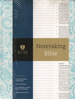 "HCSB Notetaking Bible (Blue, Floral)"